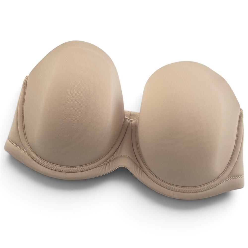 Wacoal 36DDD Red Carpet Full Figure Underwire Strapless Bra Beige Nude #854119